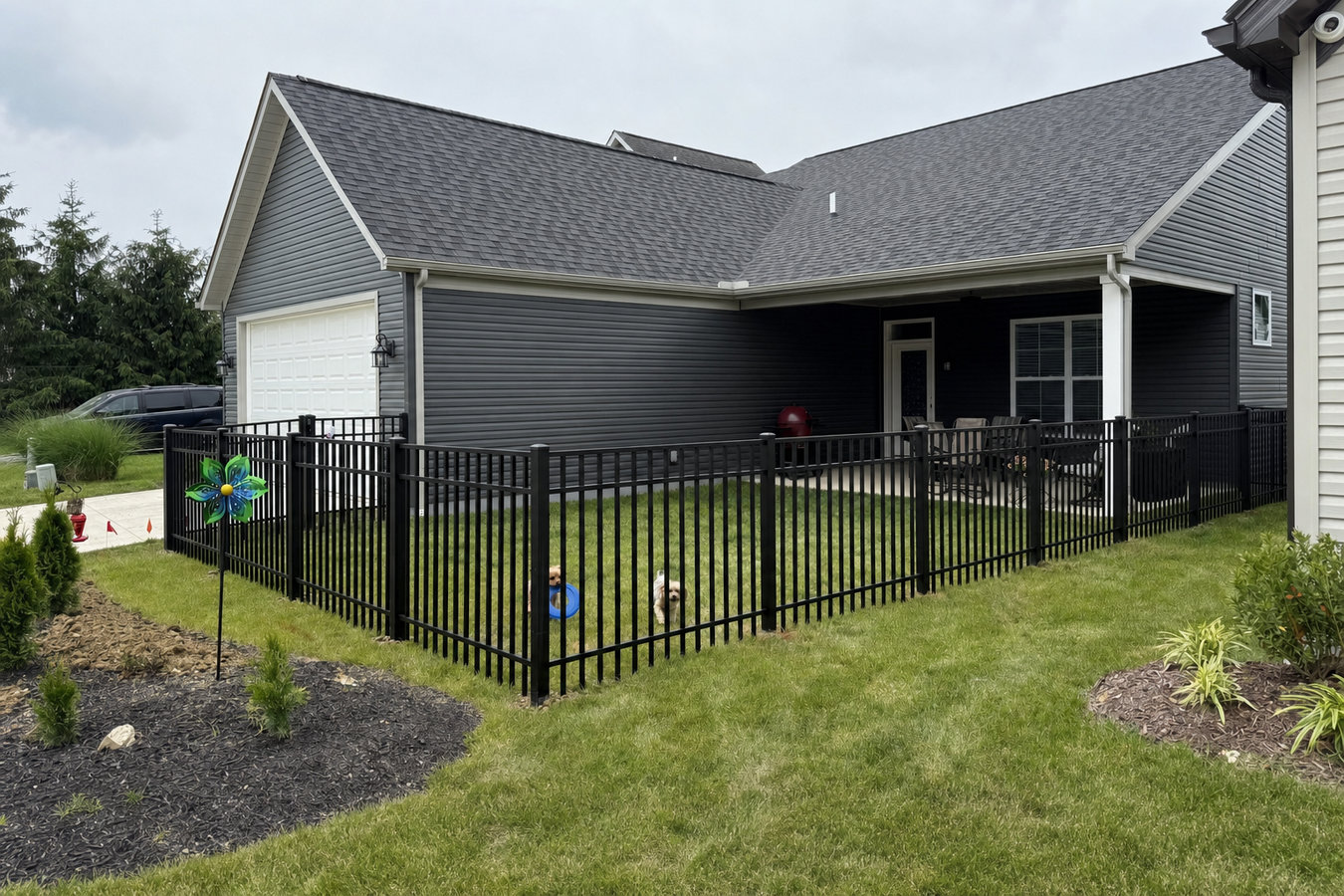 Aluminum fence installation