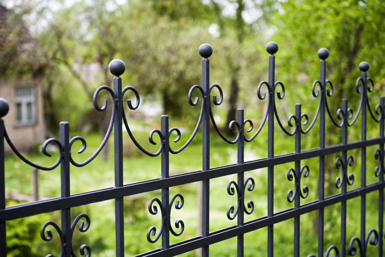 Ornamental iron fence installation